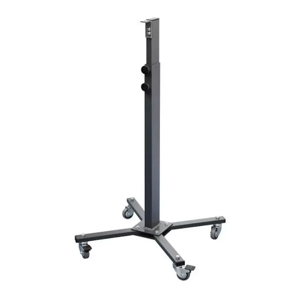 Instelbare telescop. stand op wieltjes