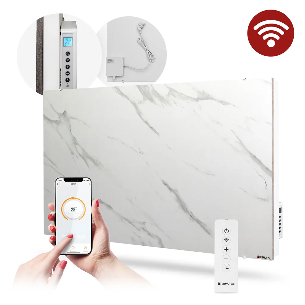 [TF-CS1000/01] Hybride  keramiek 1000 Watt witte marmer