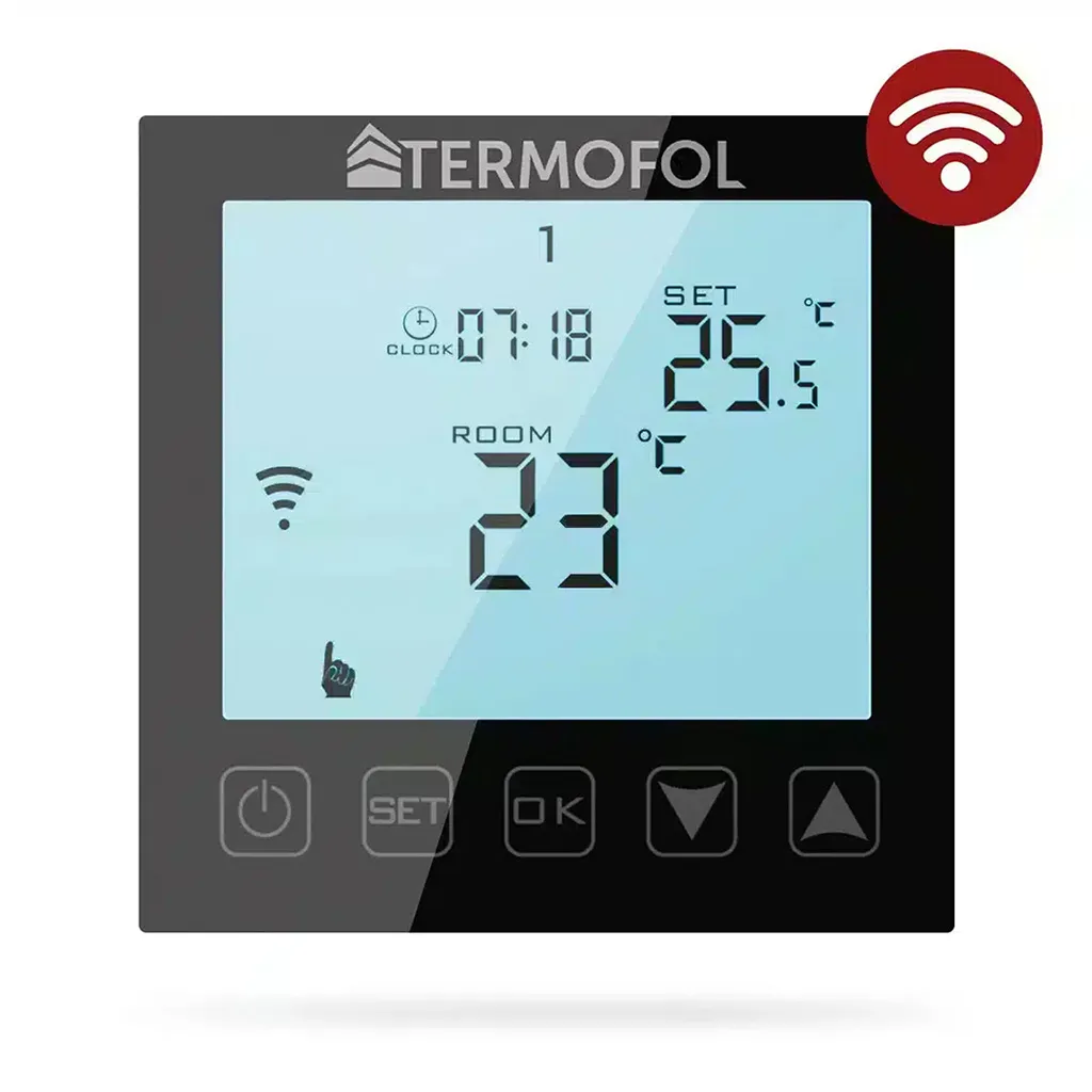 [TF-H1-WIFI-BLACK] Termostaat H1 Zwart met WIFI