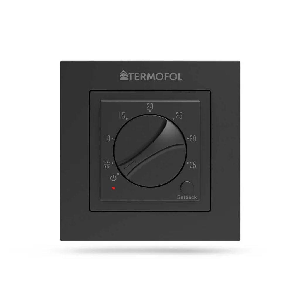 [TF-H3-BLACK] Thermostaat analoog H3 Zwart 16 amp